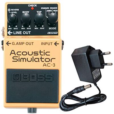 Boss Simulador acústico para guitarra eléctrica (incluye fuente de alimentación keepdrum de 9 V) Boss Simulador acústico para guitarra eléctrica (incluye fuente de alimentación keepdrum de 9 V)
