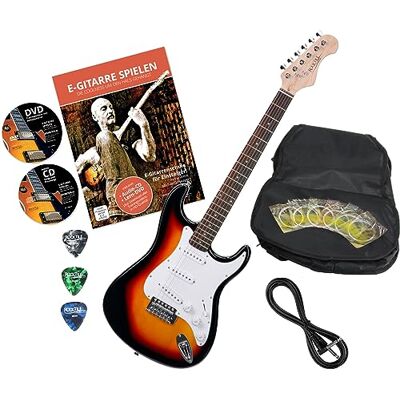 ROCKTILE Sphere Classic Guitarra Eléctrica Sunburst + Set de Accesorios Modelo: Sphere Classic Sunburst, Serie: Classic, Número de cuerdas: 6, Orientación: diestros, Cuerpo: caoba, 2x tono ROCKTILE Sphere Classic Guitarra Eléctrica Sunburst + Set de Accesorios Modelo: Sphere Classic Sunburst, Serie: Classic, Número de cuerdas: 6, Orientación: diestros, Cuerpo: caoba, 2x tono