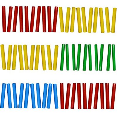 A-Star Claves de madera de colores mixtos, 20 cm Paquete de 30 pares Baquetas de ritmo de mano, instrumento de percusión de madera A-Star Claves de madera de colores mixtos, 20 cm Paquete de 30 pares Baquetas de ritmo de mano, instrumento de percusión de madera