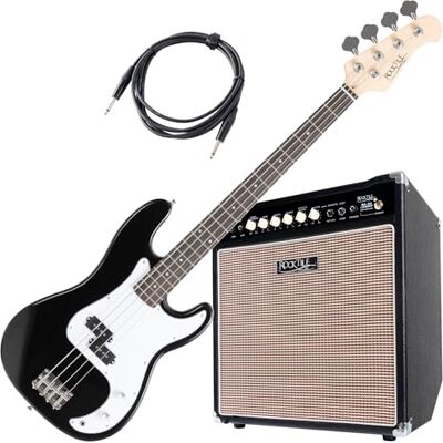 ROCKTILE Puncher Bajo Eléctrico Negro Set Lemmy, Modelo: Puncher Black Peso: 4, 0 kg, Número de cuerdas: 4, Orientación: Diestro, Forma del cuerpo: P-Bass, Cuerpo: Caoba, Mástil: Arce, Trastes: 22 ROCKTILE Puncher Bajo Eléctrico Negro Set Lemmy, Modelo: Puncher Black Peso: 4, 0 kg, Número de cuerdas: 4, Orientación: Diestro, Forma del cuerpo: P-Bass, Cuerpo: Caoba, Mástil: Arce, Trastes: 22