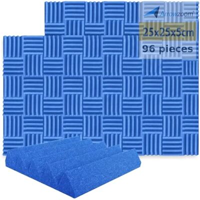 Arrowzoom 96 Piezas Panels Acustico Absorción Sonido Wedge Cuña 25x25x5cm Espuma Acústica Aislamiento Acustico Estudio de Grabación Casas Estudios Azulejos Incombustibles Insonorizados AZ1134 AZUL Arrowzoom 96 Piezas Panels Acustico Absorción Sonido Wedge Cuña 25x25x5cm Espuma Acústica Aislamiento Acustico Estudio de Grabación Casas Estudios Azulejos Incombustibles Insonorizados AZ1134 AZUL