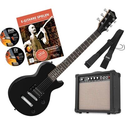 ROCKTILE L-50B Junior 3/4 Mensura Set de Guitarra Eléctrica, 5 cm) Modelo Single Cut, 5 cm), Adecuada para niños de aproximadamente 6 a 12 años (hasta aprox. 150 cm de altura), 22 trastes ROCKTILE L-50B Junior 3/4 Mensura Set de Guitarra Eléctrica, 5 cm) Modelo Single Cut, 5 cm), Adecuada para niños de aproximadamente 6 a 12 años (hasta aprox. 150 cm de altura), 22 trastes