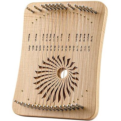 CIKSCO Arpa de lira portátil de 31 cuerdas con llave de afinación, cuerdas adicionales y bolsa de arpillera, instrumento musical de madera for profesionales, piano de pulgar (Color : Maple) CIKSCO Arpa de lira portátil de 31 cuerdas con llave de afinación, cuerdas adicionales y bolsa de arpillera, instrumento musical de madera for profesionales, piano de pulgar (Color : Maple)