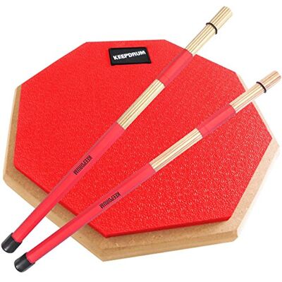 keepdrum DPRD Practice Pad Pad de batería (8", incluye 19 barras SV1), color rojo keepdrum DPRD Practice Pad Pad de batería (8", incluye 19 barras SV1), color rojo