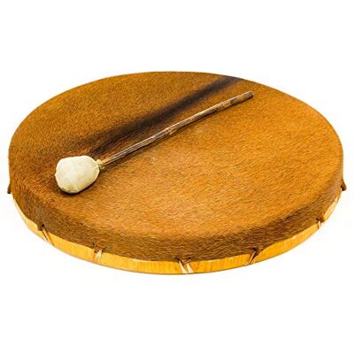 Terré Shaman Drum Diámetro 50 cm tambor de marco redondo piel vacuno BEHA tipo Shaman Drum Incluye Stick Terré Shaman Drum Diámetro 50 cm tambor de marco redondo piel vacuno BEHA tipo Shaman Drum Incluye Stick