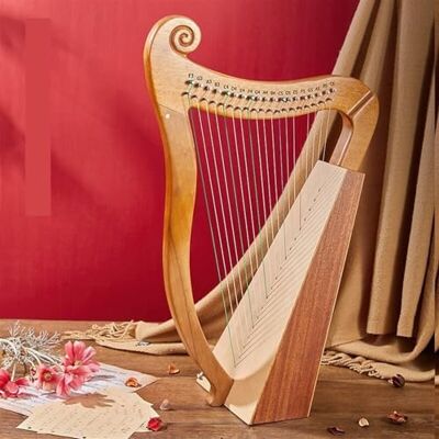 HAJHI Portátil Lyre Harp Para Principiantes Niños Adultos Chapa de Madera Caoba Arpa de Lira con Bolsas Acero Cuerdas Llave de Afinar Arpa de Palanca Viaje Camping Gigging(19-string-Harp-Log) HAJHI Portátil Lyre Harp Para Principiantes Niños Adultos Chapa de Madera Caoba Arpa de Lira con Bolsas Acero Cuerdas Llave de Afinar Arpa de Palanca Viaje Camping Gigging(19-string-Harp-Log)
