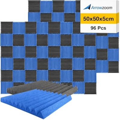 Arrowzoom 96 Piezas Acustico Absorción Sonido Wedge Cuña 50x50x5cm Espuma Acústica Aislamiento Acustico Estudio de Grabación Casas Estudios Azulejos Incombustibles Insonorizados AZ1134 NEGRO & AZUL Arrowzoom 96 Piezas Acustico Absorción Sonido Wedge Cuña 50x50x5cm Espuma Acústica Aislamiento Acustico Estudio de Grabación Casas Estudios Azulejos Incombustibles Insonorizados AZ1134 NEGRO & AZUL