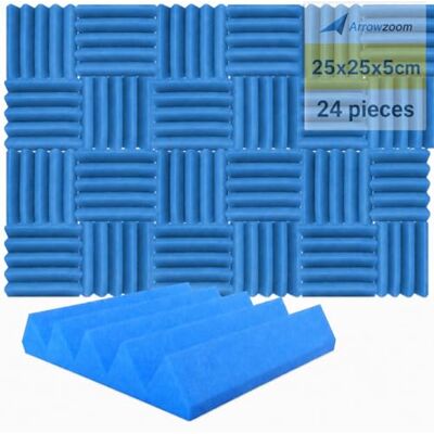 Arrowzoom 24 Piezas Panels Acustico Absorción Sonido Wedge Cuña 25x25x5cm Espuma Acústica Aislamiento Acustico Estudio de Grabación Casas Estudios Azulejos Incombustibles Insonorizados AZ1134 AZUL Arrowzoom 24 Piezas Panels Acustico Absorción Sonido Wedge Cuña 25x25x5cm Espuma Acústica Aislamiento Acustico Estudio de Grabación Casas Estudios Azulejos Incombustibles Insonorizados AZ1134 AZUL