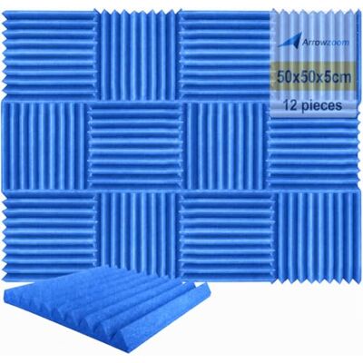 Arrowzoom 12 Piezas Panels Acustico Absorción Sonido Wedge Cuña 50x50x5cm Espuma Acústica Aislamiento Acustico Estudio de Grabación Casas Estudios Azulejos Incombustibles Insonorizados AZ1134 AZUL Arrowzoom 12 Piezas Panels Acustico Absorción Sonido Wedge Cuña 50x50x5cm Espuma Acústica Aislamiento Acustico Estudio de Grabación Casas Estudios Azulejos Incombustibles Insonorizados AZ1134 AZUL