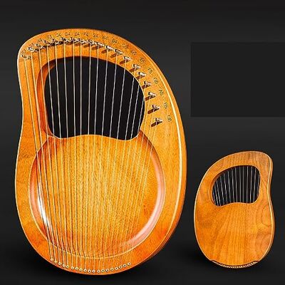 HAJHI 16/19 Cuerdas Portátil Instrumento Lira Principiantes Estudiante Caoba Arpa de Lira con Bolsa de Cuerdas Llave de Afinar Plectro Paño de Limpieza Gigging Lyre Harp(19-string-Board-Log) HAJHI 16/19 Cuerdas Portátil Instrumento Lira Principiantes Estudiante Caoba Arpa de Lira con Bolsa de Cuerdas Llave de Afinar Plectro Paño de Limpieza Gigging Lyre Harp(19-string-Board-Log)