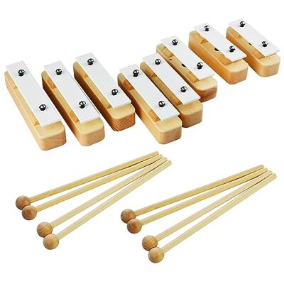 A-Star Chime Bar Set de 8 xilófonos soprano diatónicos de madera Glockenspiel con 8 batidores C6 a C7 A-Star Chime Bar Set de 8 xilófonos soprano diatónicos de madera Glockenspiel con 8 batidores C6 a C7