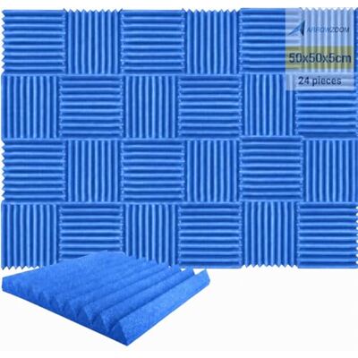Arrowzoom 24 Piezas Panels Acustico Absorción Sonido Wedge Cuña 50x50x5cm Espuma Acústica Aislamiento Acustico Estudio de Grabación Casas Estudios Azulejos Incombustibles Insonorizados AZ1134 AZUL Arrowzoom 24 Piezas Panels Acustico Absorción Sonido Wedge Cuña 50x50x5cm Espuma Acústica Aislamiento Acustico Estudio de Grabación Casas Estudios Azulejos Incombustibles Insonorizados AZ1134 AZUL