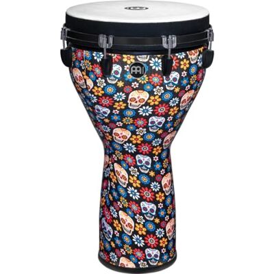 Meinl Percussion 14" Jumbo Djembe, Day Of The Dead, Designed Drum Head Meinl Percussion 14" Jumbo Djembe, Day Of The Dead, Designed Drum Head