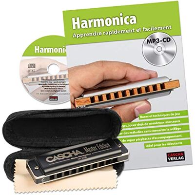 Cascha Armónica (incluye armónica de alta calidad en do mayor, diatónica, escuela de principiantes, funda y paño de limpieza, ideal para principiantes y adultos) Cascha Armónica (incluye armónica de alta calidad en do mayor, diatónica, escuela de principiantes, funda y paño de limpieza, ideal para principiantes y adultos)