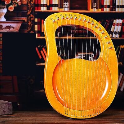 HAJHI 16/19 Cuerdas Portátil Instrumento Lira Principiantes Estudiante Caoba Arpa de Lira con Bolsa de Cuerdas Llave de Afinar Plectro Paño de Limpieza Gigging Lyre Harp(16-string-Board-Log) HAJHI 16/19 Cuerdas Portátil Instrumento Lira Principiantes Estudiante Caoba Arpa de Lira con Bolsa de Cuerdas Llave de Afinar Plectro Paño de Limpieza Gigging Lyre Harp(16-string-Board-Log)