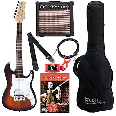 ROCKTILE Guitarra eléctrica Sphere Junior 3/4 sunburst (con amplificador, cable y correa) ROCKTILE Guitarra eléctrica Sphere Junior 3/4 sunburst (con amplificador, cable y correa)