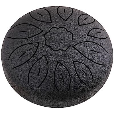 summina Tambor de tambor Zen, tambor de 6 pulgadas, tambor de hoja de acero, 11 notas, tambor de mano, botón C con baqueta, picks de dedos, instrumentos musicales de percusión para meditación yoga summina Tambor de tambor Zen, tambor de 6 pulgadas, tambor de hoja de acero, 11 notas, tambor de mano, botón C con baqueta, picks de dedos, instrumentos musicales de percusión para meditación yoga