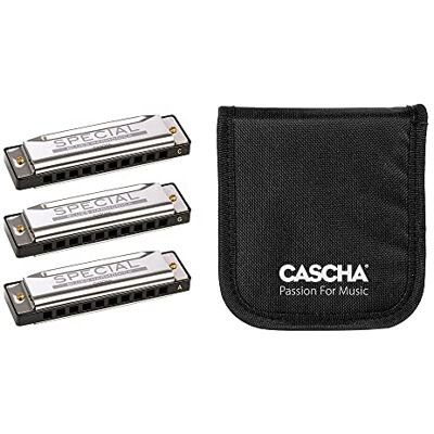 Cascha Special Harmonica Pack 3 (C-G-A), 3 armónicas con bolsa Cascha Special Harmonica Pack 3 (C-G-A), 3 armónicas con bolsa