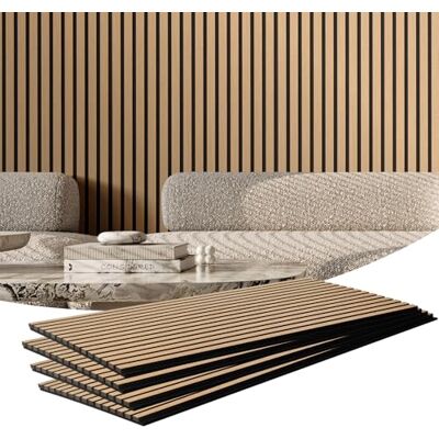 VEVOR Paneles Acústicos 1200x600 mm Paneles de Pared de Madera Decorativa MDF para Decoración de Paredes Interiores Paneles de Pared de Madera Sintética para Reducción de Ruido Roble Claro 4 Piezas VEVOR Paneles Acústicos 1200x600 mm Paneles de Pared de Madera Decorativa MDF para Decoración de Paredes Interiores Paneles de Pared de Madera Sintética para Reducción de Ruido Roble Claro 4 Piezas