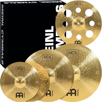 Meinl Percussion Meinl Cymbals HCS Expanded Cymbal Set Pack Juego de Platillos de Batería con Plato 14 pulgadas Hihats, 16 Trash Crash, 18 Crash y 20 Ride – Latón, Acabado Tradicional () Meinl Percussion Meinl Cymbals HCS Expanded Cymbal Set Pack Juego de Platillos de Batería con Plato 14 pulgadas Hihats, 16 Trash Crash, 18 Crash y 20 Ride – Latón, Acabado Tradicional ()