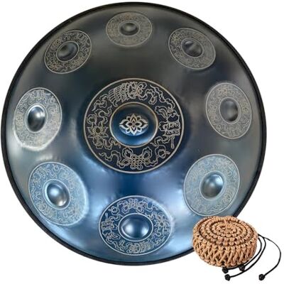 CHEWYZ 22Inch Handpan Steel Drum 440Hz 9Notes D Minor Steel Drum Instrumento para Profesionales y Principiantes, Ideal para Meditación, Yoga, Sound Healing (Color : Blue, Size : 12 Notes) CHEWYZ 22Inch Handpan Steel Drum 440Hz 9Notes D Minor Steel Drum Instrumento para Profesionales y Principiantes, Ideal para Meditación, Yoga, Sound Healing (Color : Blue, Size : 12 Notes)