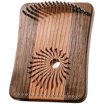 CIKSCO Arpa de lira portátil de 17 cuerdas con llave de afinación, cuerdas adicionales y bolsa de arpillera, instrumento musical de madera for niños y adultos, piano de pulgar (Color : Cherry+Black Walnut) CIKSCO Arpa de lira portátil de 17 cuerdas con llave de afinación, cuerdas adicionales y bolsa de arpillera, instrumento musical de madera for niños y adultos, piano de pulgar (Color : Cherry+Black Walnut)