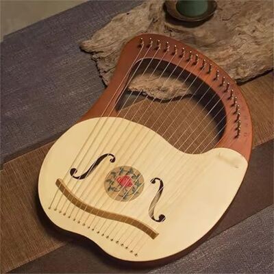 HAJHI Chapa Arpa de Lira con Portátil Bolsas Madera Maciza Caoba Lyre Harp Llave de Afinar Cuerdas de Repuesto Fácil de Aprender Arpa de Palanca Profesionales Conciertos(E-19 strings) HAJHI Chapa Arpa de Lira con Portátil Bolsas Madera Maciza Caoba Lyre Harp Llave de Afinar Cuerdas de Repuesto Fácil de Aprender Arpa de Palanca Profesionales Conciertos(E-19 strings)