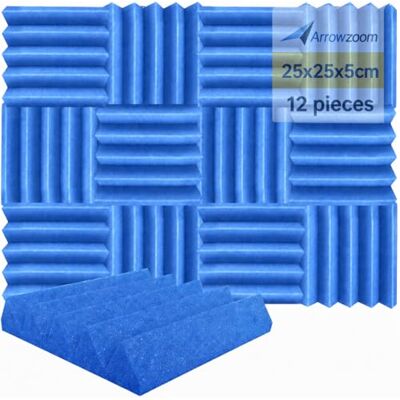 Arrowzoom 12 Piezas Panels Acustico Absorción Sonido Wedge Cuña 25x25x5cm Espuma Acústica Aislamiento Acustico Estudio de Grabación Casas Estudios Azulejos Incombustibles Insonorizados AZ1134 AZUL Arrowzoom 12 Piezas Panels Acustico Absorción Sonido Wedge Cuña 25x25x5cm Espuma Acústica Aislamiento Acustico Estudio de Grabación Casas Estudios Azulejos Incombustibles Insonorizados AZ1134 AZUL