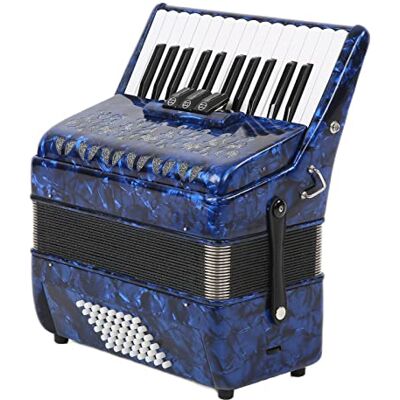 gernie Acordeón, Acordeón de Celuloide Profesional de 26 Teclas 48 Bajos con Correas Ajustables, Instrumento Musical de Acordeón con Teclado de Piano para Presentaciones en gernie Acordeón, Acordeón de Celuloide Profesional de 26 Teclas 48 Bajos con Correas Ajustables, Instrumento Musical de Acordeón con Teclado de Piano para Presentaciones en