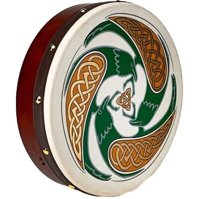 Terrapin Trading Comercio Justo Tradicional 12'' Irlandés Celta Bodhran Con Batidor & DVD Hecho a Mano En Irlanda Terrapin Trading Comercio Justo Tradicional 12'' Irlandés Celta Bodhran Con Batidor & DVD Hecho a Mano En Irlanda
