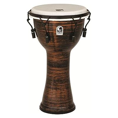 TOCA TO809244 Djembe Freestyle II Mech. Tuned, parche sintético, afinación mecánica, Spun Copper, 10 TOCA TO809244 Djembe Freestyle II Mech. Tuned, parche sintético, afinación mecánica, Spun Copper, 10