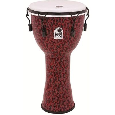 TOCA TO809238 Djembe Freestyle II, parche sintético, afinación mecánica, Mech. Tuned,Red Mask, 12 TOCA TO809238 Djembe Freestyle II, parche sintético, afinación mecánica, Mech. Tuned,Red Mask, 12