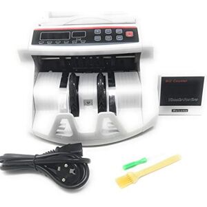 tempo di saldi Contador de billetes profesional con detector de billetes falsos y doble pantalla LED tempo di saldi Contador de billetes profesional con detector de billetes falsos y doble pantalla LED