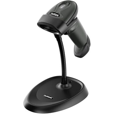 Nilox , Lector Códigos de Barras 1D con Tecnología Láser, Ergonómico y Configuración de Lectura Continua, con Amplitud de Área de Lectura de 752 x 480 mm, Negro Nilox , Lector Códigos de Barras 1D con Tecnología Láser, Ergonómico y Configuración de Lectura Continua, con Amplitud de Área de Lectura de 752 x 480 mm, Negro
