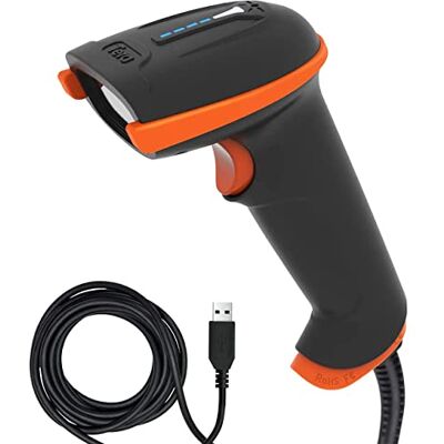 Tera Lector de código láser 1D Escáner de código de Barras con Cable de Mano A Prueba de Polvo A Prueba de Golpes Impermeable IP65 Compatible con iOS Windows para Biblioteca/Tienda, Tera Lector de código láser 1D Escáner de código de Barras con Cable de Mano A Prueba de Polvo A Prueba de Golpes Impermeable IP65 Compatible con iOS Windows para Biblioteca/Tienda,