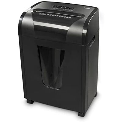Hama Trituradora de Papel Premium M8 con Nivel de Seguridad E-4, P-5, T-5, 20L (Dimensiones 35 x 24,6 x 51,9 cm, MAX. Nivel de Ruido: 62 db, MAX. Velocidad de Corte: 1,8 m/min) Negro Hama Trituradora de Papel Premium M8 con Nivel de Seguridad E-4, P-5, T-5, 20L (Dimensiones 35 x 24,6 x 51,9 cm, MAX. Nivel de Ruido: 62 db, MAX. Velocidad de Corte: 1,8 m/min) Negro