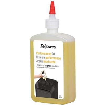 Fellowes Aceite lubricante para destructoras de papel con boquilla extendida, 355 ml Fellowes Aceite lubricante para destructoras de papel con boquilla extendida, 355 ml