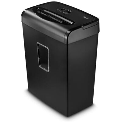 Hama Trituradora de Papel Microcorte P-5 8 Hojas, Negro Destructora de Documentos DIN 66399 P5 E4 T5 + Tarjetas de Crédito + Cesto 20L Compacta Hama Trituradora de Papel Microcorte P-5 8 Hojas, Negro Destructora de Documentos DIN 66399 P5 E4 T5 + Tarjetas de Crédito + Cesto 20L Compacta
