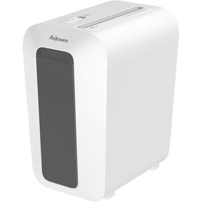Fellowes LX65 Trituradora de Papel, Corte en partículas, destruye hasta 10 Hojas, destructora de Papel Uso Personal, Papelera 22L, Nivel de Seguridad DIN-P4, Color Blanco Fellowes LX65 Trituradora de Papel, Corte en partículas, destruye hasta 10 Hojas, destructora de Papel Uso Personal, Papelera 22L, Nivel de Seguridad DIN-P4, Color Blanco