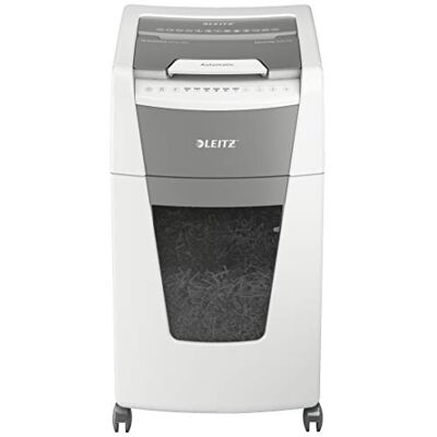 Leitz IQ Autofeed 80162000 Destructora de papel (microcorte, P5, 300 hojas, 60 l, con enchufe suizo), color blanco Leitz IQ Autofeed 80162000 Destructora de papel (microcorte, P5, 300 hojas, 60 l, con enchufe suizo), color blanco