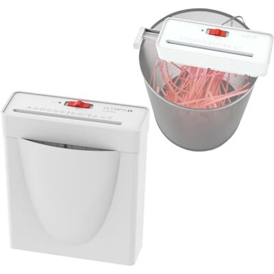 Olympia Trituradora de Papel PS 36 Pro Blanco, con Corte en Tiras de 6 mm, para el hogar, de 6 Hojas, trituradora de Papel, con Accesorio Olympia Trituradora de Papel PS 36 Pro Blanco, con Corte en Tiras de 6 mm, para el hogar, de 6 Hojas, trituradora de Papel, con Accesorio