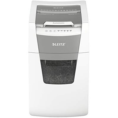 Leitz IQ Autofeed Office 80132000 Destructora de papel CH (corte en partículas P4, 150 hojas, cubo de basura de 44 L, con enchufe suizo), color blanco Leitz IQ Autofeed Office 80132000 Destructora de papel CH (corte en partículas P4, 150 hojas, cubo de basura de 44 L, con enchufe suizo), color blanco