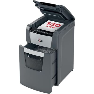 Rexel – Destructora Optimum AutoFeed 130M P5 130 Hojas 44L Microcorte de alta seguridad, antiatascos y papelera extraíble para destruir documentos confidenciales Rexel – Destructora Optimum AutoFeed 130M P5 130 Hojas 44L Microcorte de alta seguridad, antiatascos y papelera extraíble para destruir documentos confidenciales