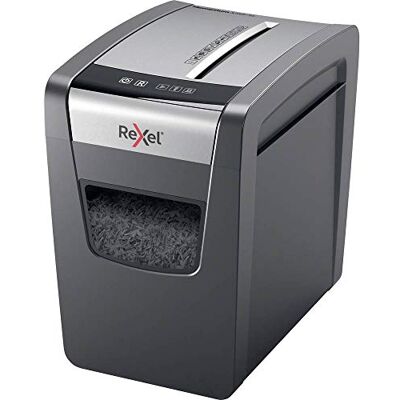 Rexel Momentum X312-SL Slimline 2104574 Destructora de papel de corte en confeti, destruye 12 hojas simultáneamente, papelera 23 l, negro Rexel Momentum X312-SL Slimline 2104574 Destructora de papel de corte en confeti, destruye 12 hojas simultáneamente, papelera 23 l, negro