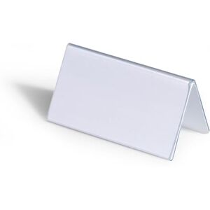 Durable Portanombres de mesa 52/104 x 100 mm, transparente con incrustación de papel blanco, 25 piezas Durable Portanombres de mesa 52/104 x 100 mm, transparente con incrustación de papel blanco, 25 piezas