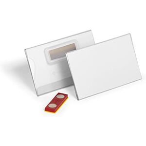 Durable Portanombres de 54x90 mm con imán a prueba de torsión, paquete de 25, transparente, Durable Portanombres de 54x90 mm con imán a prueba de torsión, paquete de 25, transparente,