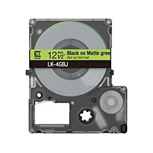 Epson Verde mate/Negro 12mm LK-4GBJ Epson Verde mate/Negro 12mm LK-4GBJ