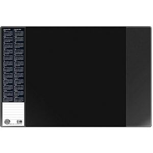 VELOFLEX bloc de escritorio Velocolor, negro, 40 x 60 cm, con calendario y bolsillos laterales, antideslizante, lavable VELOFLEX bloc de escritorio Velocolor, negro, 40 x 60 cm, con calendario y bolsillos laterales, antideslizante, lavable
