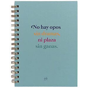 UO Cuaderno Libreta A5, No hay opo sin drama. Libreta opositores oposiciones Tapa dura, 200 páginas, lineas punteadas, espiral (15x22cm) UO Cuaderno Libreta A5, No hay opo sin drama. Libreta opositores oposiciones Tapa dura, 200 páginas, lineas punteadas, espiral (15x22cm)