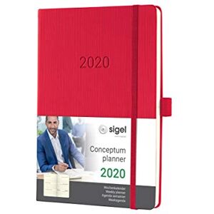 Sigel Agenda semanal 2020 Conceptum, tapa dura 14,8 x 21,3 cm, rojo Sigel Agenda semanal 2020 Conceptum, tapa dura 14,8 x 21,3 cm, rojo
